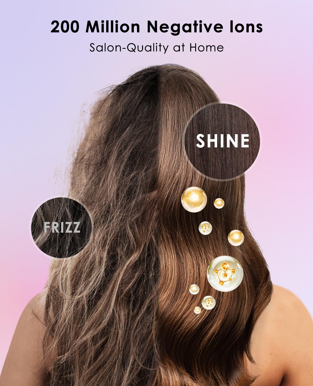 OSOU Hair Dryer, Negative Ionic Hair Dryer, High-Speed Blow Dryer with 110, 000 RPM Brushless Motor, Fast Drying Lightweight Travel Hairdryer, Low Noise Home Hair Dryer with Smooth Nozzle