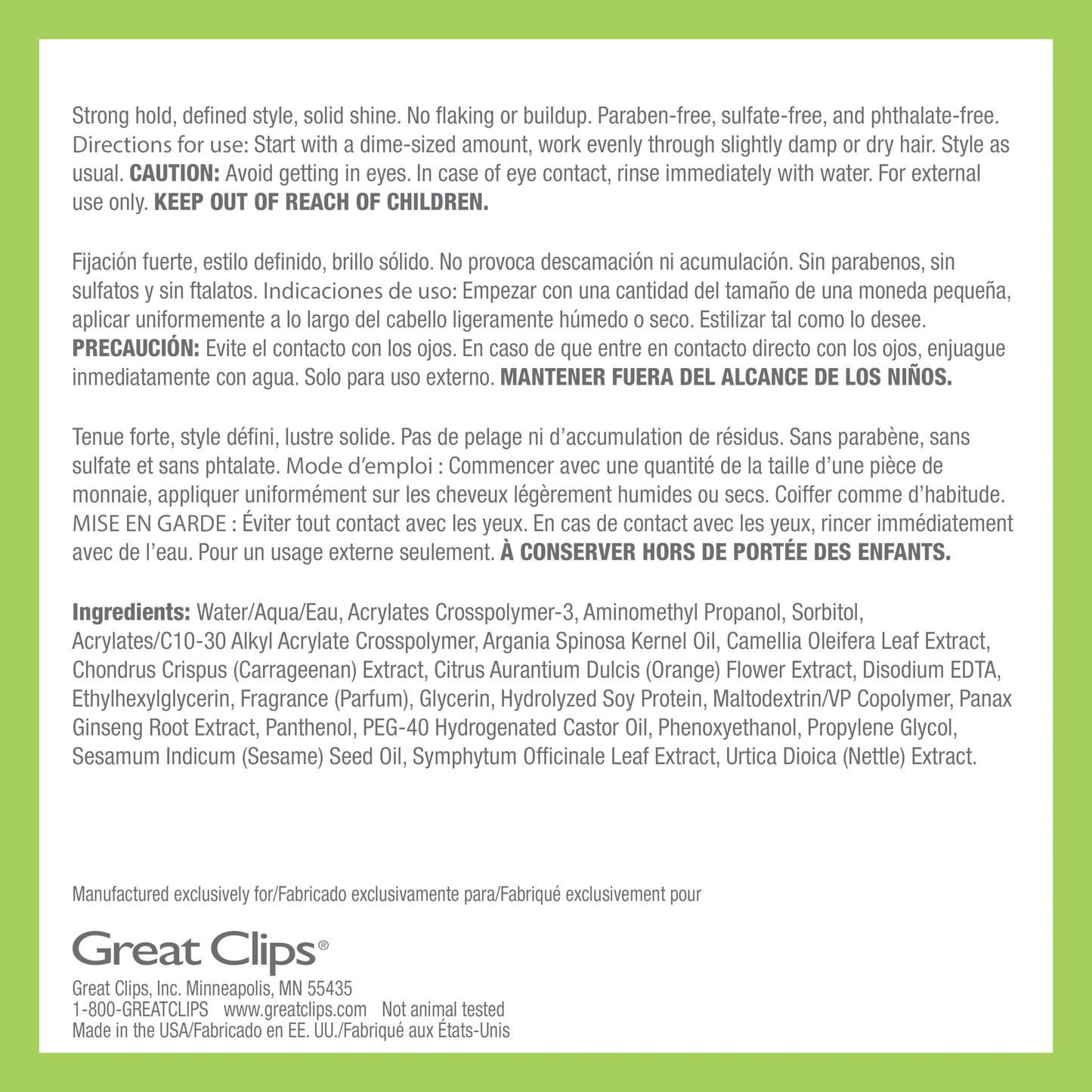 GREAT CLIPS LATITUDE Firm Style Gel | Hair Gel for Men | High Hold + High Shine | 32oz | Packaging May Vary