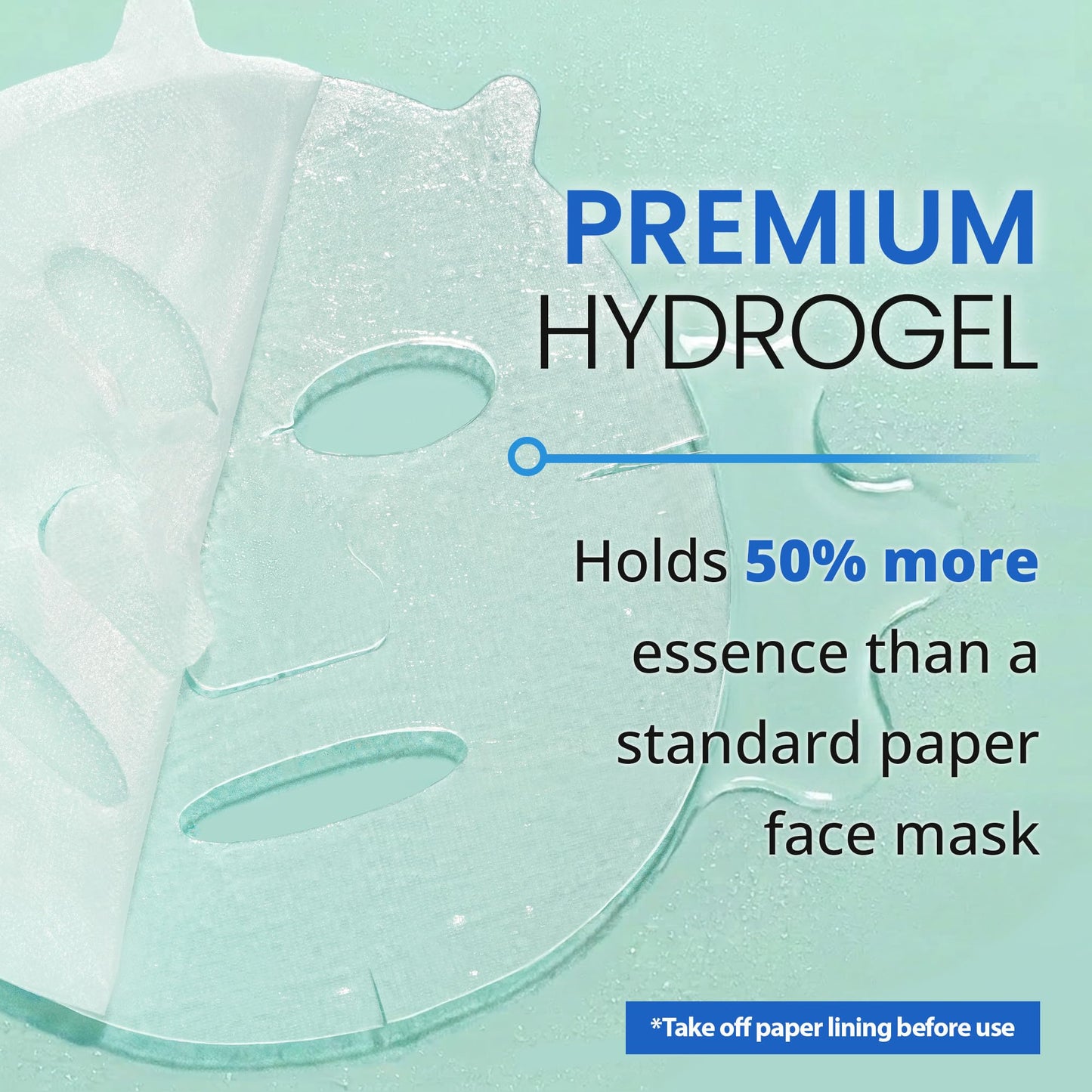 Ebanel 10 Pack Hydrogel Collagen Face Mask with Hyaluronic Acid, Vitamin C, Peptide, Aloe, Instant Brightening Hydrating Face Masks Skincare Korean Sheet Mask, Skin Firming, Lifting Anti Aging Masks