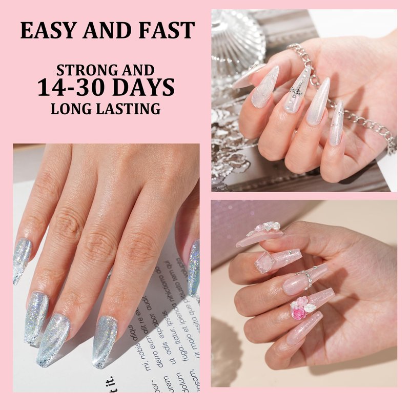 EODCI Nail Glue,50Pcs Super Strong for Acrylic Nails,Long Lasting for Stick On Nails Broken Nails,Professional Nail Tip Glue Supplies Adhesive Press On for Nail Tips