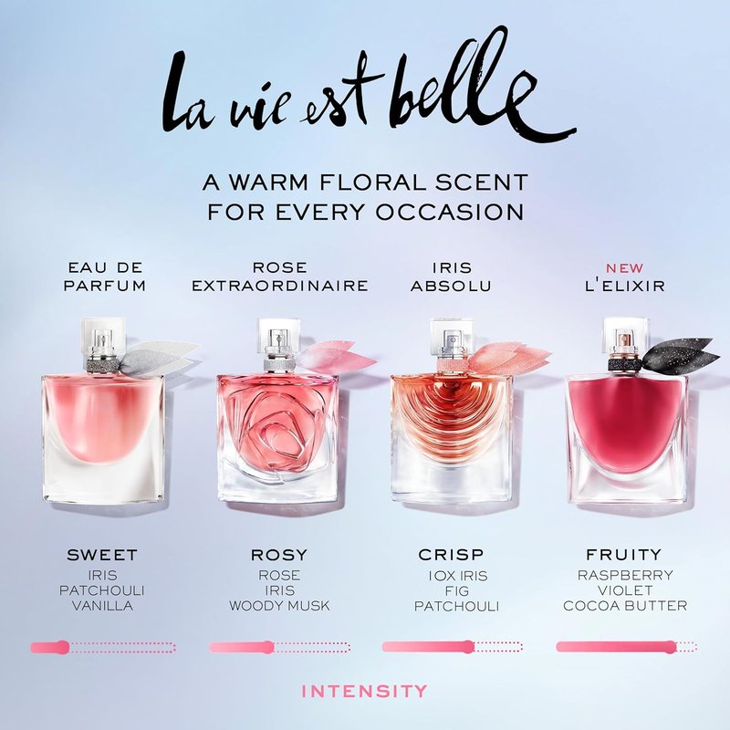 Lancôme La Vie Est Belle L'Elixir Eau de Parfum - Long-Lasting Floral Fragrance with Raspberry & Cocoa Butter | Women's Perfume
