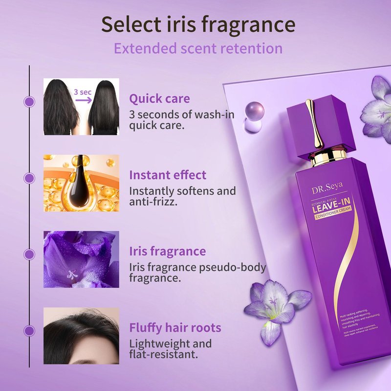 DR.Seya Instant Smoothing Leave-In Conditioner - Multi-tasking softening, & Repairs Damaged Hair, Locks in Hydration, Eliminates Frizz, with Plant Extracts