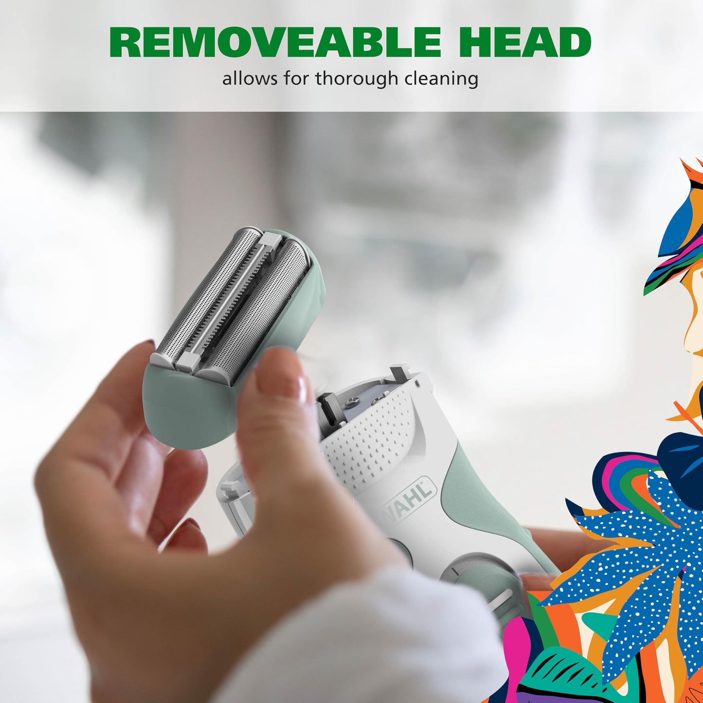 Be Radiant by Wahl Smooth Shave Cordless Electric Shaver for Women