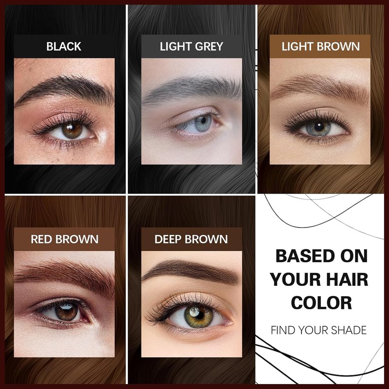 Microblading Eyebrow Pencil - Retractable Definer with Angled Precision Tip | Long-Lasting Waterproof, 0.1MM Ultra Slim, Deep Brown