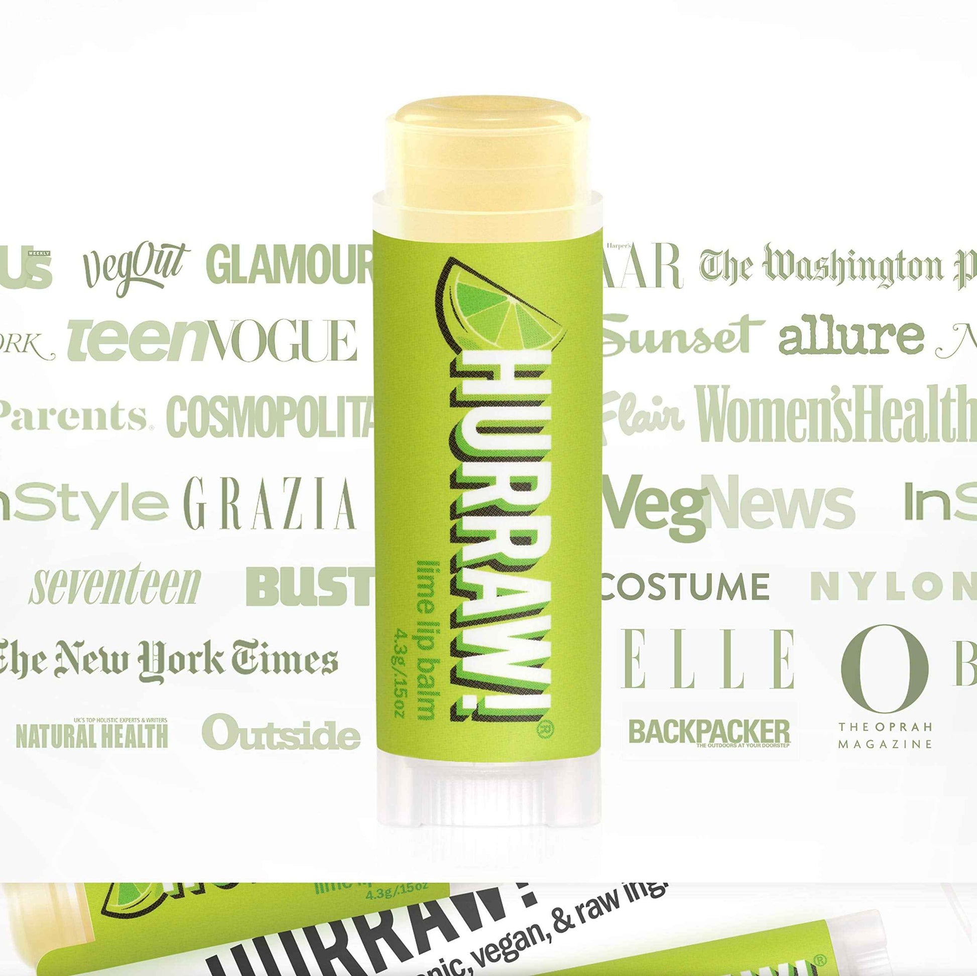 Hurraw! Lime Lip Balm, 3 Pack: Organic, Certified Vegan, Cruelty and Gluten Free. Non-GMO, 100% Natural Ingredients. Bee, Shea, Soy and Palm Free. Made in USA