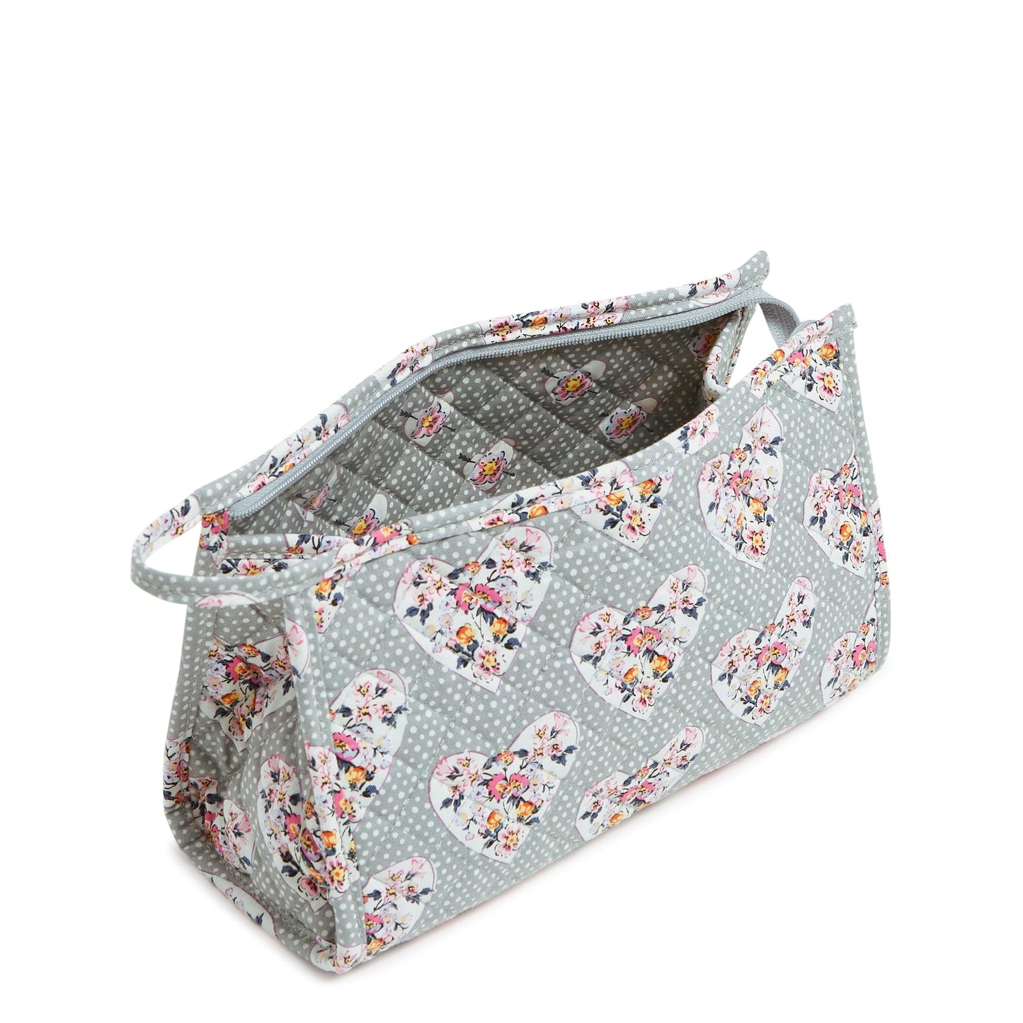 Cotton Trapeze Cosmetic Makeup Organizer Bag, Mon Amour Gray, One Size