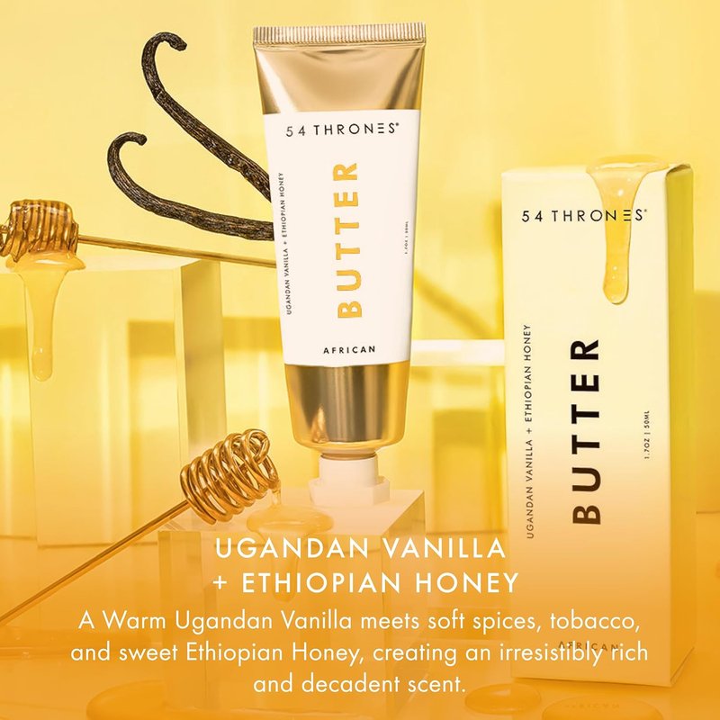 African Beauty Shea Butter - Intensive Moisturizing Body Butter for Dry Skin | Ugandan Vanilla & Ethiopian Honey, 1.7 oz