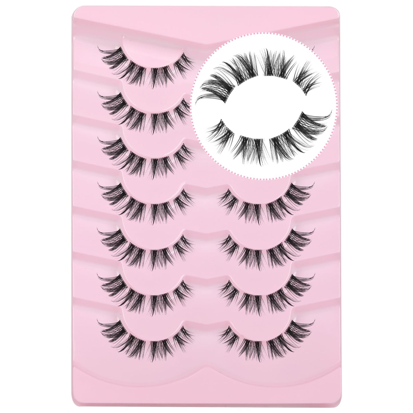 Cluster Lashes 56 Wisps DIY Lashes Natural Look Cat Eye Clear Band Mink Lashes Pack 8-14mm Wispy 3D False Eyelashes by ALICE