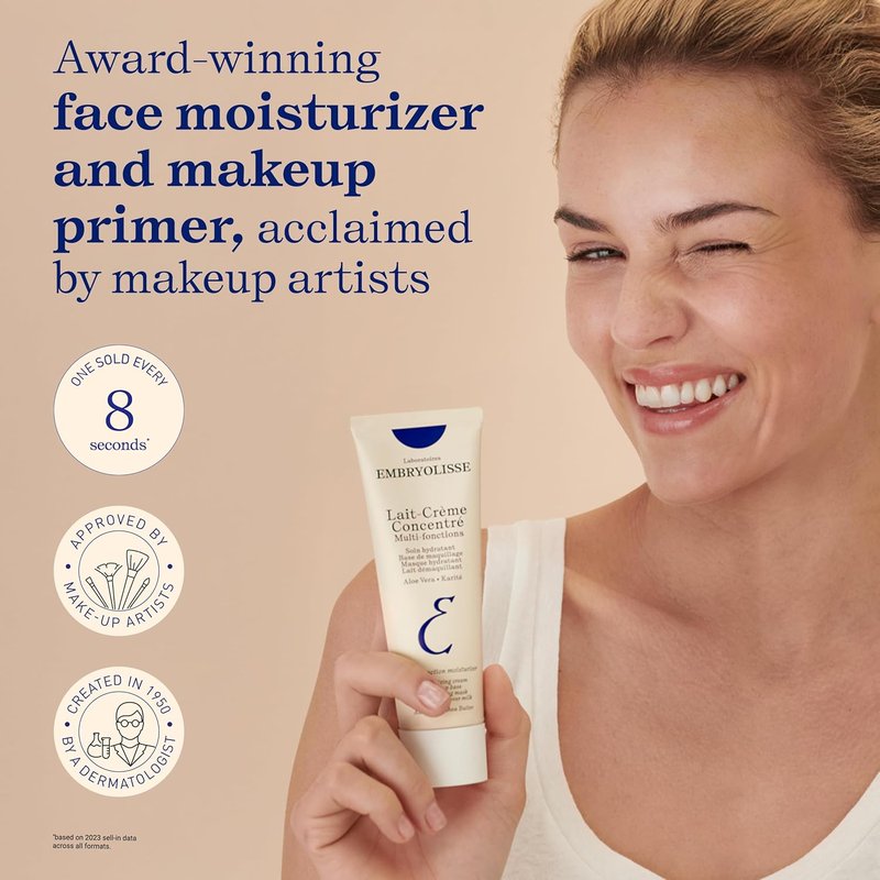 Embryolisse Lait-Crème Concentré - Face Moisturizer & Makeup Primer | Hydrating Cream with Shea Butter & Aloe Vera