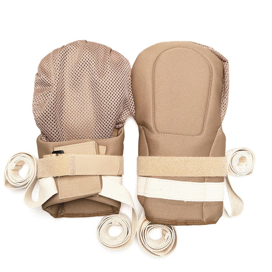 Medical Restraint Mittens - 2Pcs, Protective Gloves for Dementia Patients or Elderly, Bed Restraint Gloves, Dementia Products for Elderly. Hand Restraint Mitts for Elderly Anti Scratch Gloves