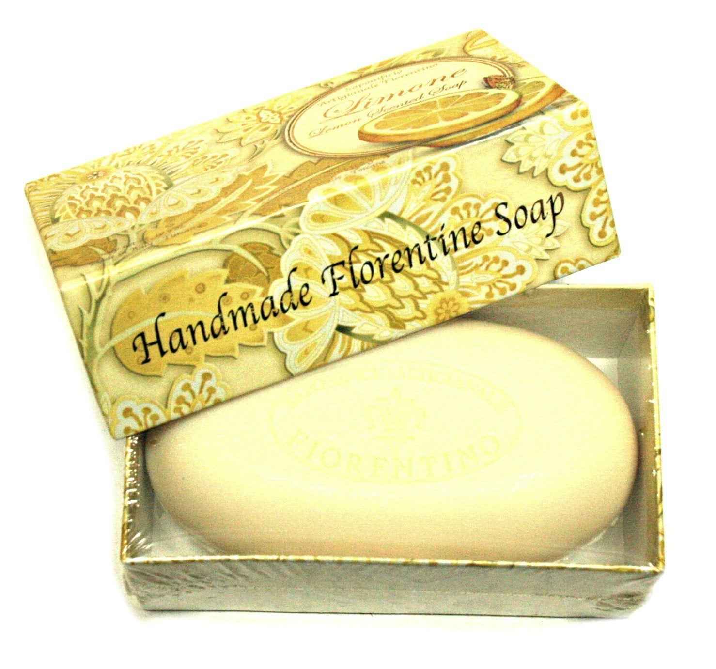 Saponificio Artigianale Fiorentino single bar soap made in Italy - lemon, 10.5 oz - fine fiorentine luxury bath soap