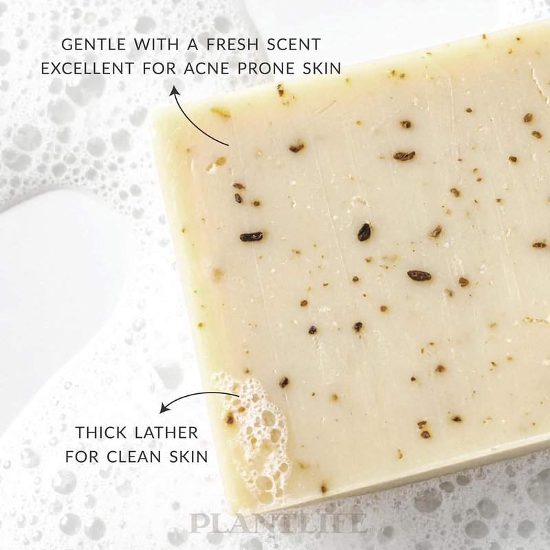 Rosemary Tea Tree Bar Soap - Moisturizing & Soothing Plant-Based Soap | 6-Pack, 4oz Bars