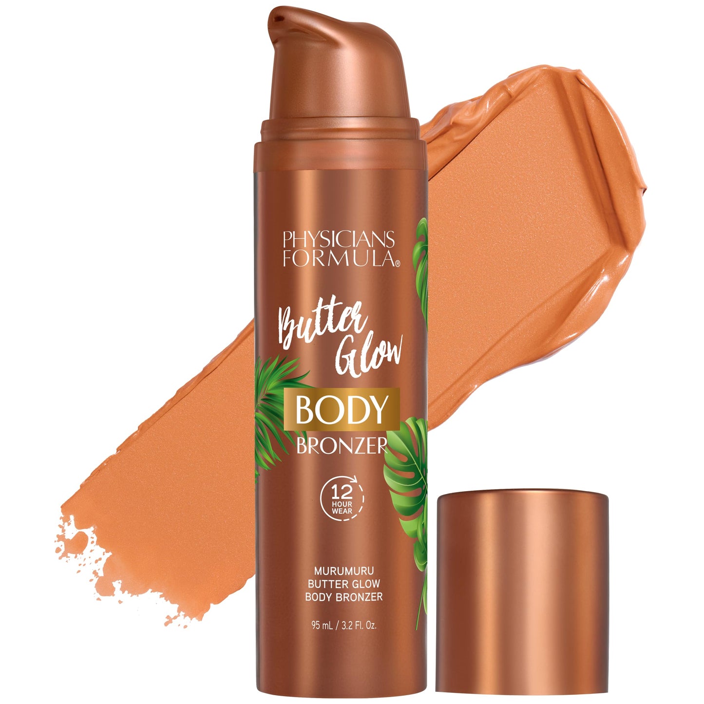 Physicians Formula Butter Glow Body Bronzer, Waterproof & Transfer-Proof, Sunless Bronze Perfection, Ultra-Creamy & Skin-Perfecting Formula for a Radiant Glow, Cruelty Free - Light/Medium
