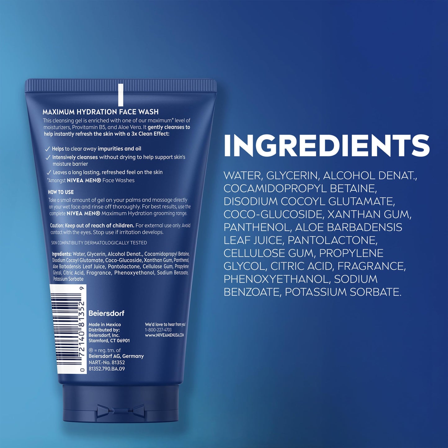 NIVEA MEN Maximum Hydration Face Lotion, Face Lotion with Broad Spectrum SPF 15 Sunscreen for Men, 4 Pack of 2.5 Fl Oz Tubes