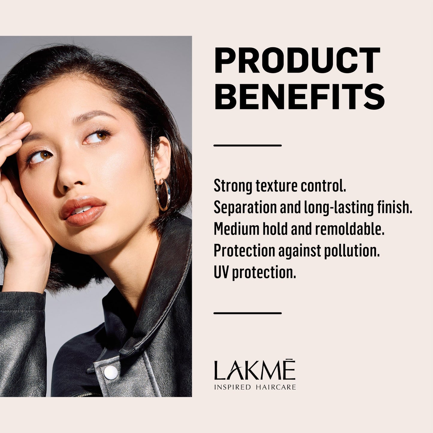 Lakmé K.Finish Fiber Medium Hold Styling Paste, Hair Pomade, Hair Styling Wax, Texturizing Paste, 2.5 Fl Oz