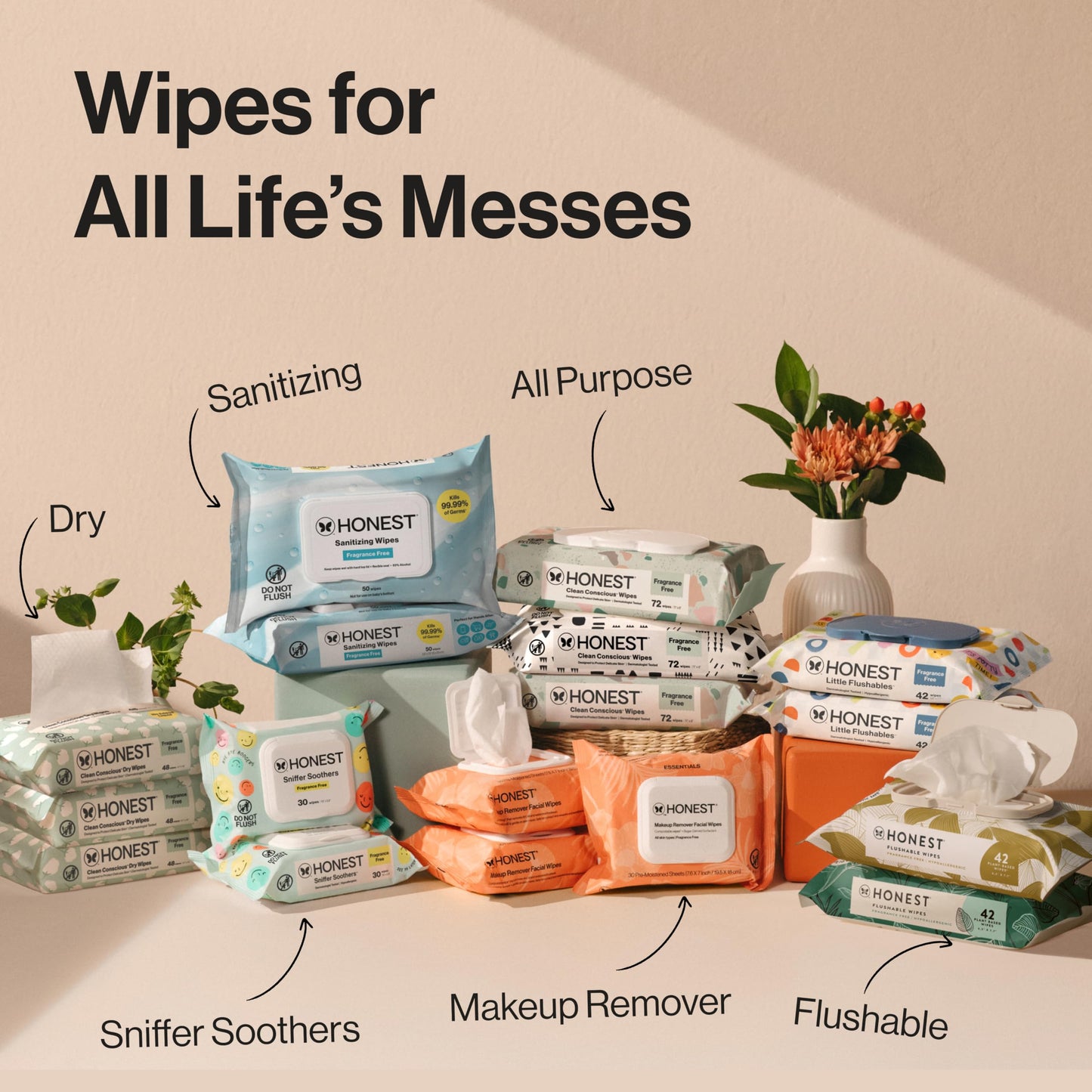 The Honest Company Plant-Based Snot Removing Wipes, Soothing Nose Face with Aloe, Hypoallergenic, Sensitive Skin, EWG Verified, Fragrance-Free, 30 Count