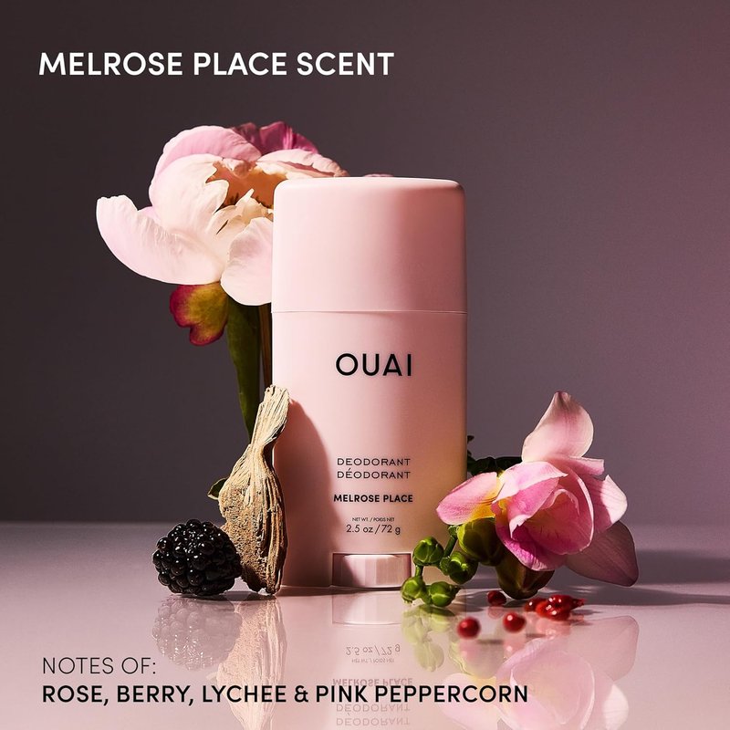 OUAI Aluminum-Free Deodorant | Women's 24-Hour Odor Control, Invisible Application - Melrose Place (2.5 oz)