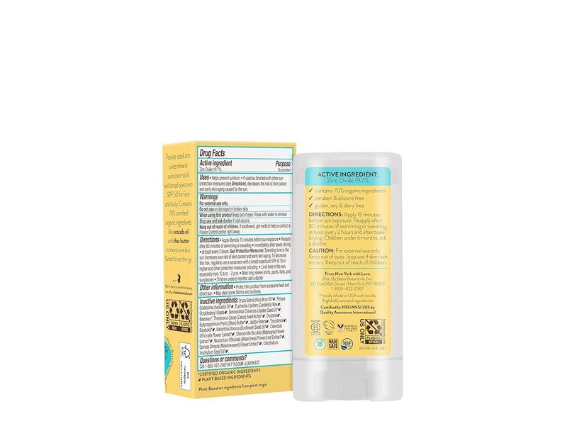 Super Shield SPF 50 Stick Sunscreen - 70% Organic Zinc Oxide - EWG Verified, Water Resistant | Fragrance-Free, All Ages
