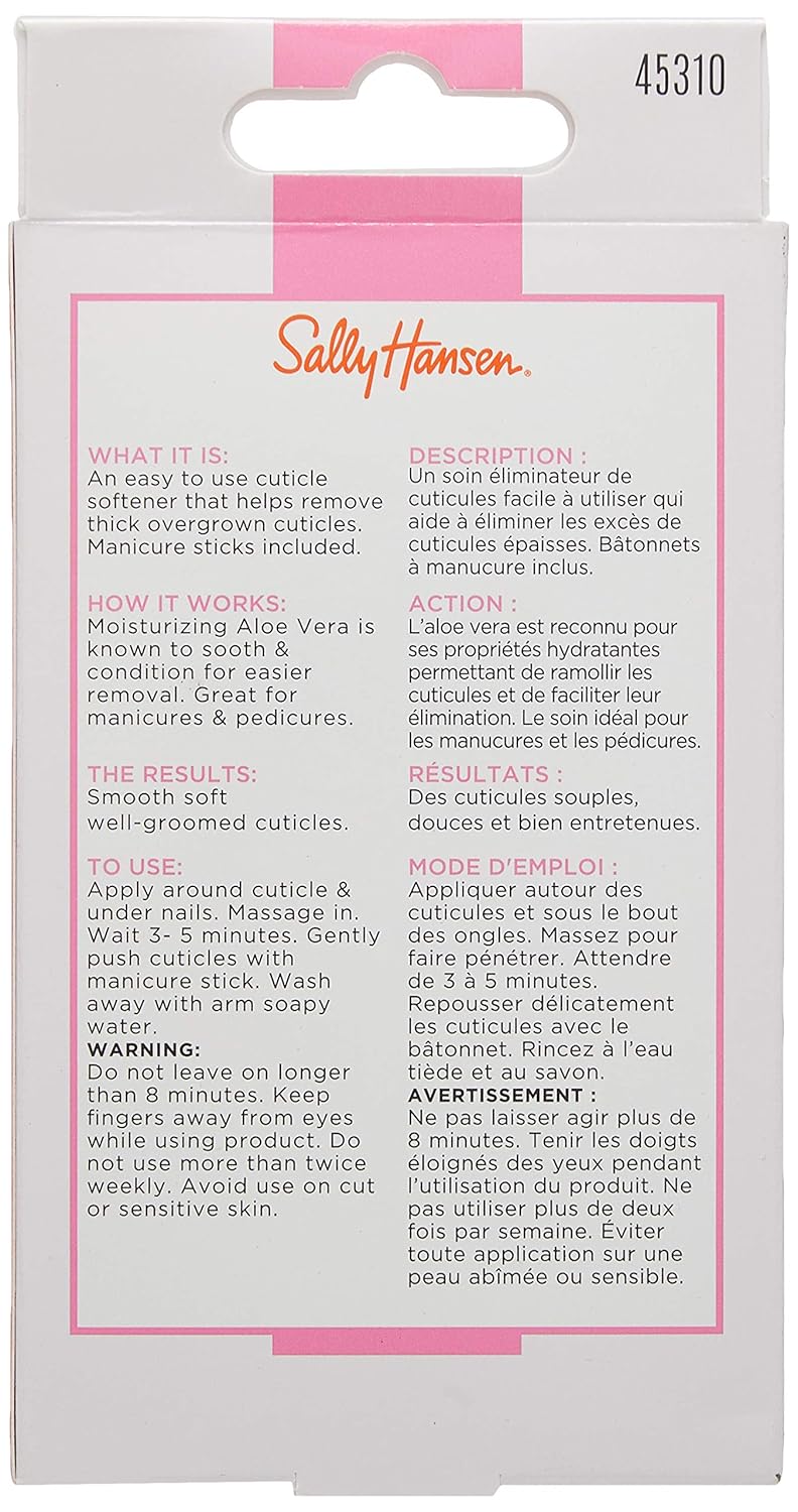 Sally Hansen Cuticle Remover - pH-Balanced Aloe Vera Formula | Eliminates Thick & Overgrown Cuticles