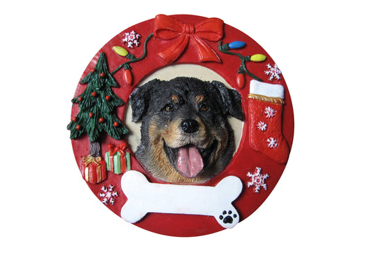 E&S Pets Rottweiler Personalized Christmas Ornament