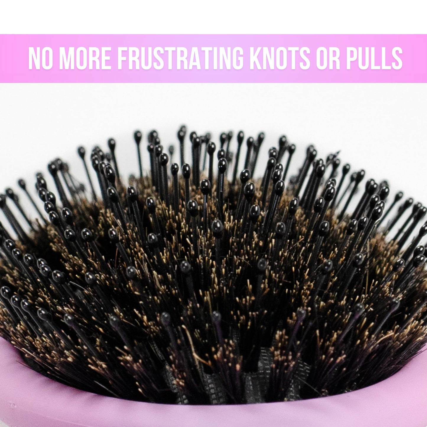SimplyHair Ultimate Hair Extension Brush & Detangler Anti-Static, Dual Bristle Design, Soft Boar Bristle, Great for All Hair Types & Extensions - Pink & Purple Ombre Brush Ideal for Adults & Kids