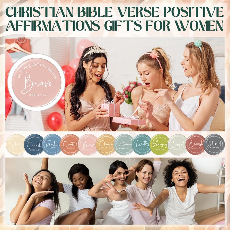 Geelin Mini Christian Gifts Mirror for Women Bulk Inspirational Bible Verse Scripture Portable Mirrors Small Church Gifts for Mother Women History Month VBS Party Favor(120 Pcs,Morandi)