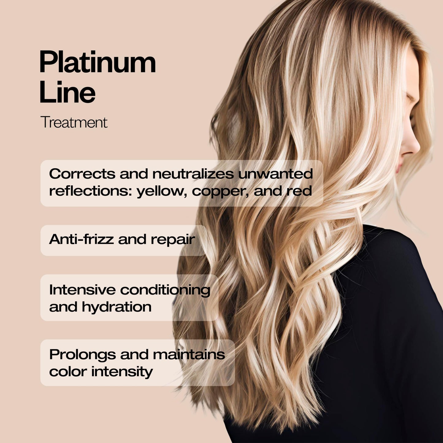 Abril Et Nature Bain Shampoo Platinum - 1000 ml - Purple Toning Shampoo - to Tone Down Grey or Bleached Hair - Eliminates Brassy Yellow Tones-Keratin Hair Treatment