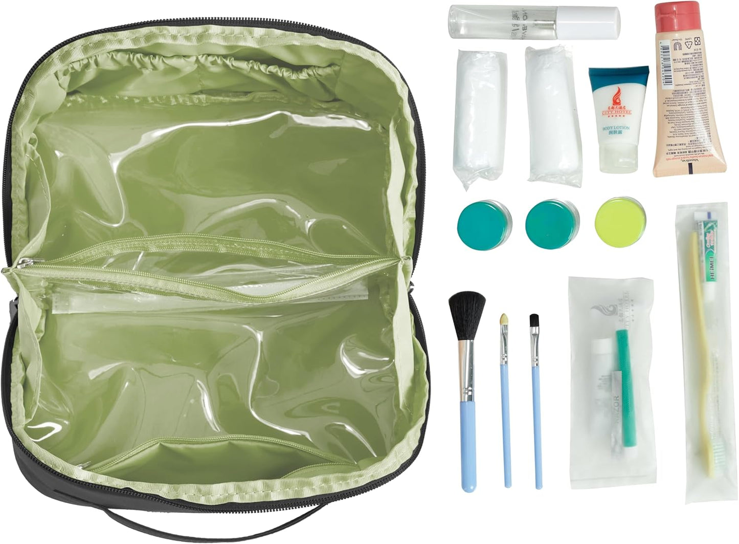 Travelon 180° Travel Toiletry Case - Compact Organizer for Toiletries & Cosmetics