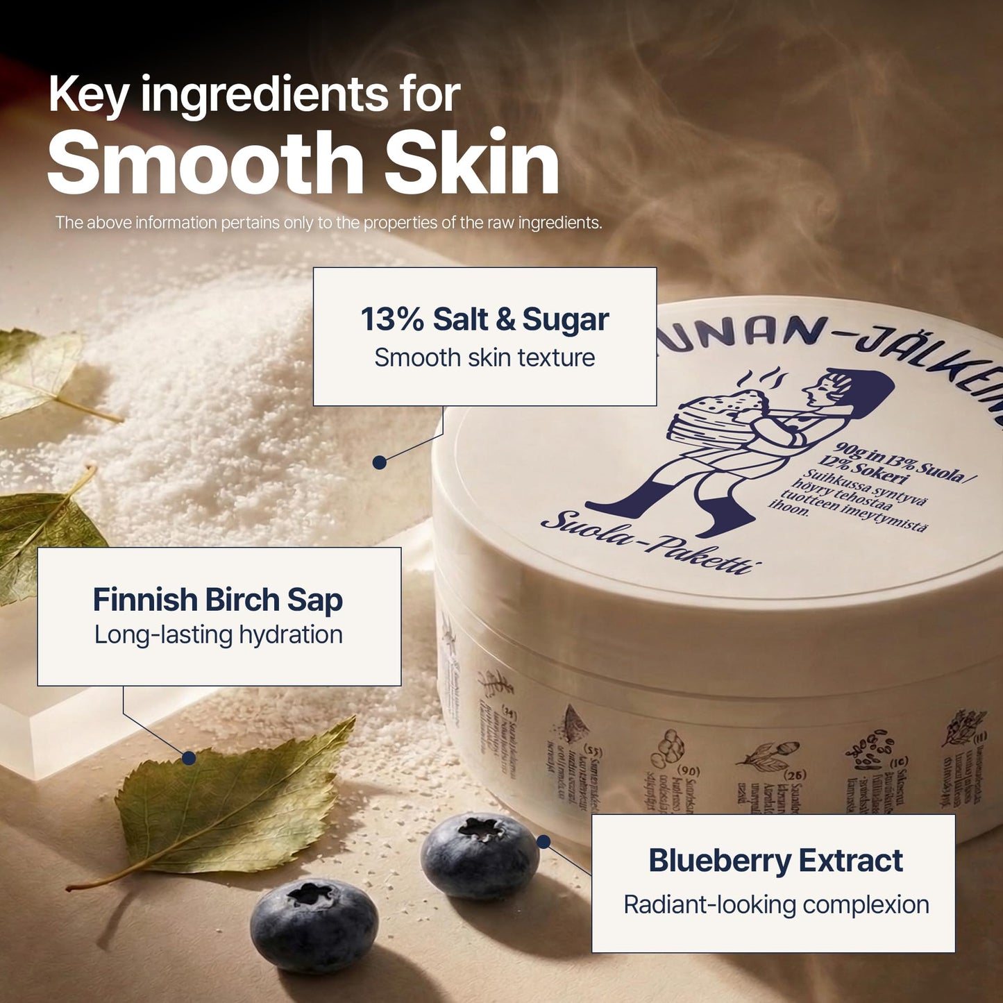 Torhop Sauna Warming Salt Mask | Wash-Off Face Mask with 13% Sea Salt, Birch Sap & Blueberry Extract | Gentle Exfoliation for Smooth Skin | Korean Skincare (3.17 fl oz)