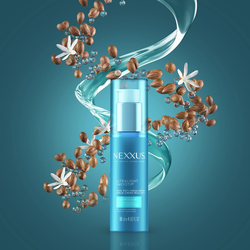 Nexxus Ultralight Smooth Frizz Defy Cream Serum for Frizzy and Dry Hair 4 fl oz