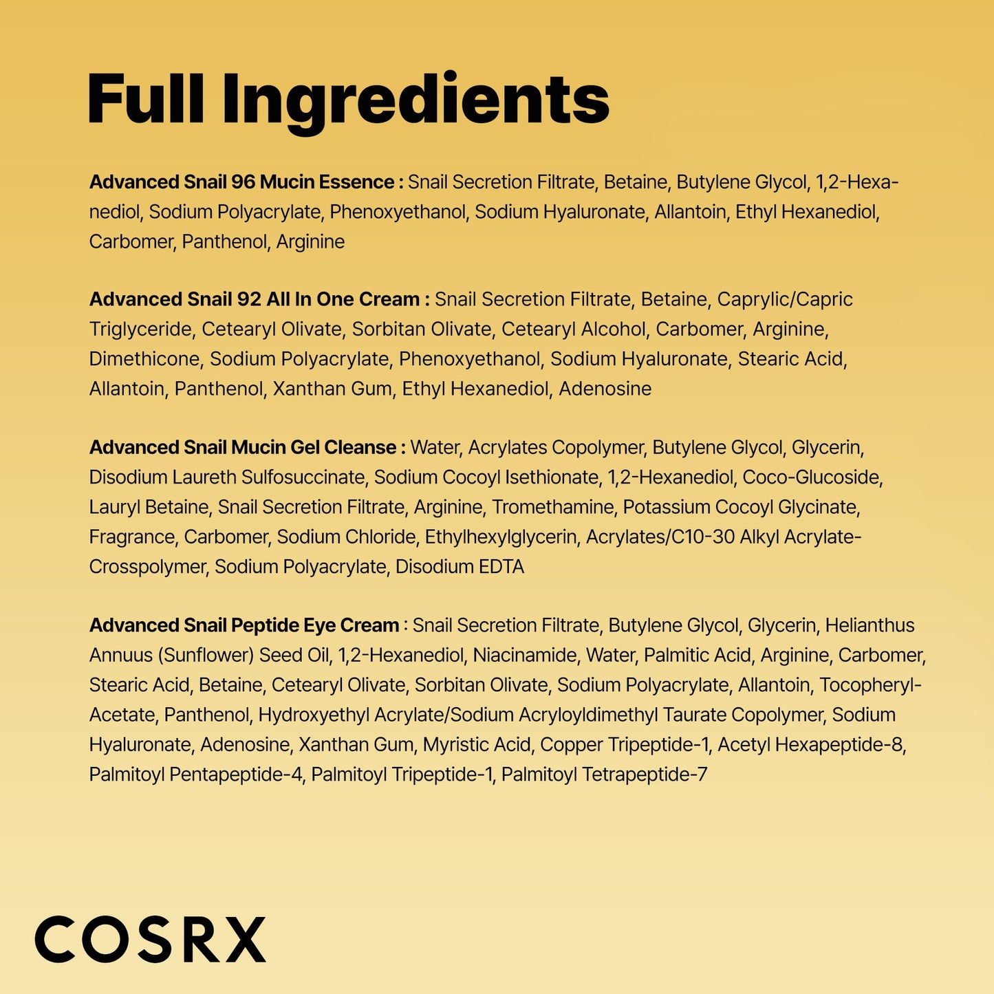 COSRX All About Snail Mucin Korean Skin Care Set, Mini Travel Essentials, Travel Size Gift Set with Snail Mucin Face Wash, Serum, Moisturizer & Eye Cream, Rejuvenating Kit, Mothers Day Gifts for Mom