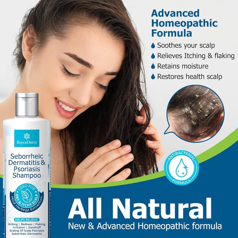 Roycederm Psoriasis Shampoo & Conditioner Bundle - Dry, Itchy Scalp Relief | Scalp Care Set