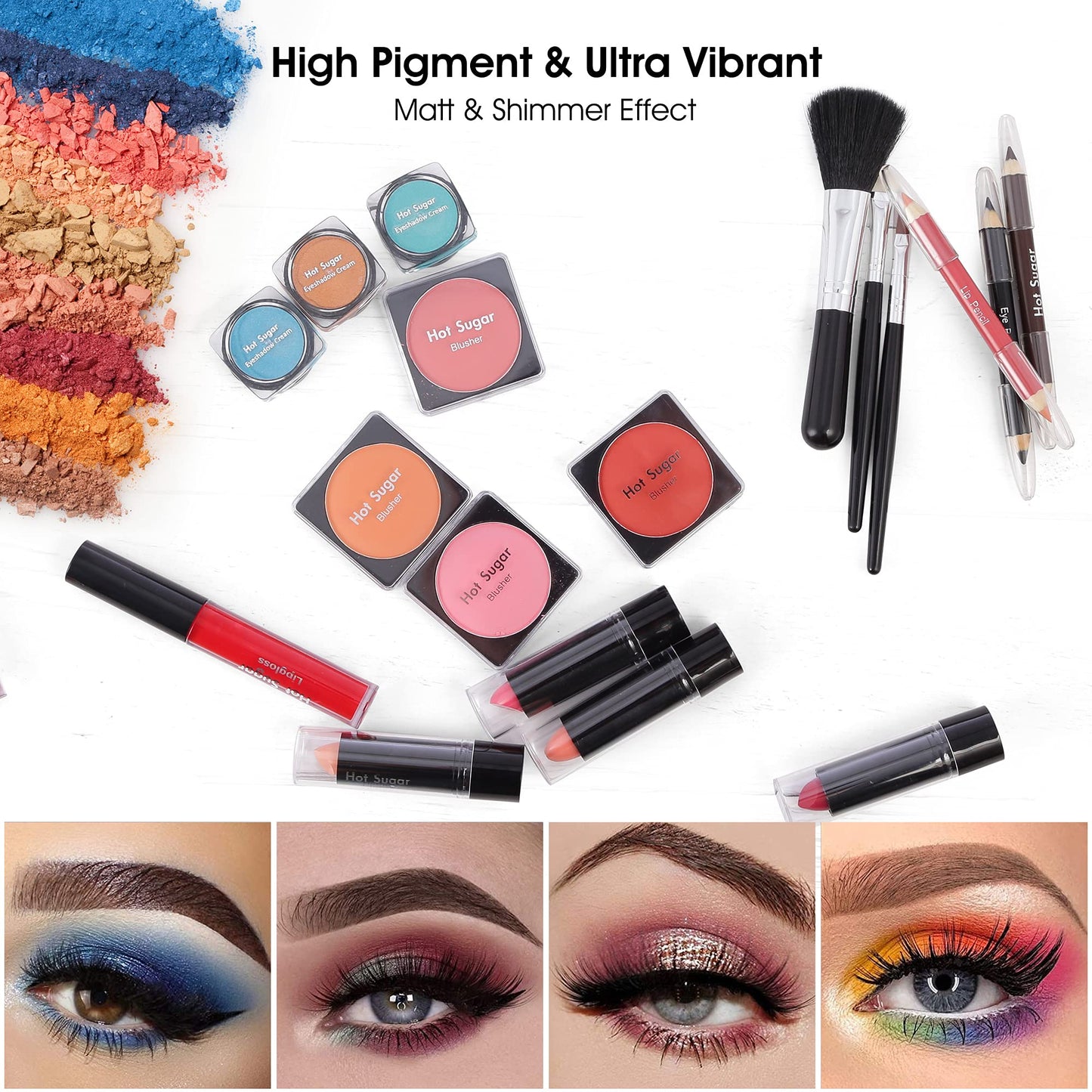 Hot Sugar All-in-One Makeup Set for Adults and Girls (Pink Leopard)