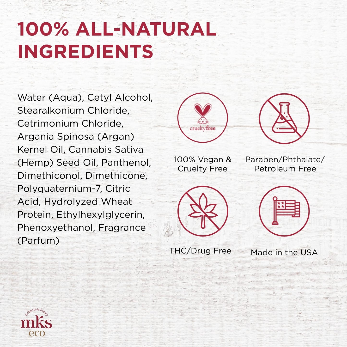 MKS eco Hydrate Conditioner, Original Scent - 25 fl oz - Nourish & Moisturize Hair, Protect Against Breakage - Moroccan Argan Oil, Hemp Seed Oil - Vegan, Cruelty Free