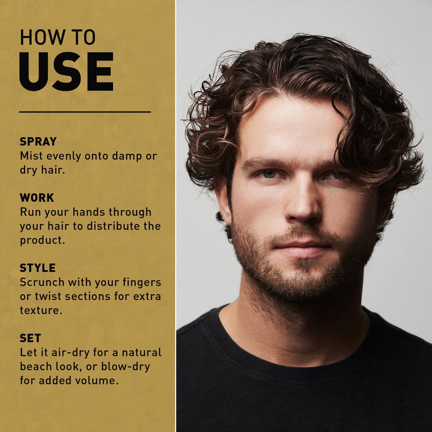 CRVFT Sea Salt Spray 6oz | Light Hold/Natural Finish | Add Volume & Texture | Ideal for All Hair Types & Lengths | Men's Texturizing Surf Spray | Made in the USA | Paraben & Sulfate Free [Scented]