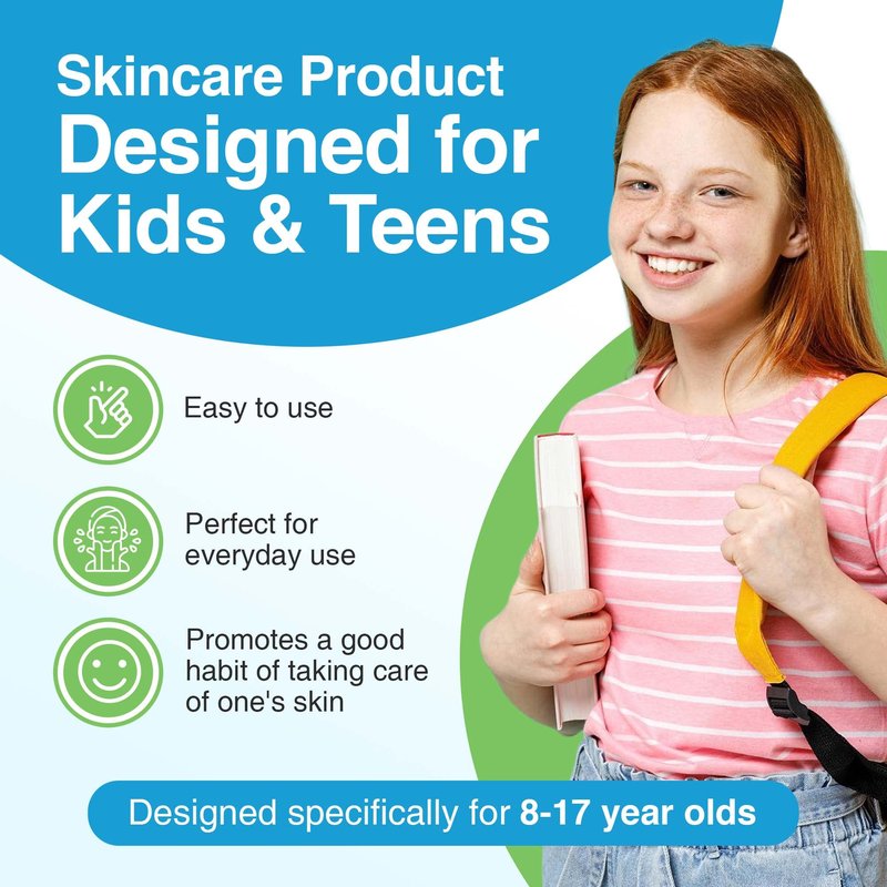 Kidskin - Gentle Skin Moisturizer for Dry Skin and Other Skin Types, Hydrating Face Moisturizer, Vegan Kid and Teen Skin Care, Skincare Products for Face, 2 fl oz.