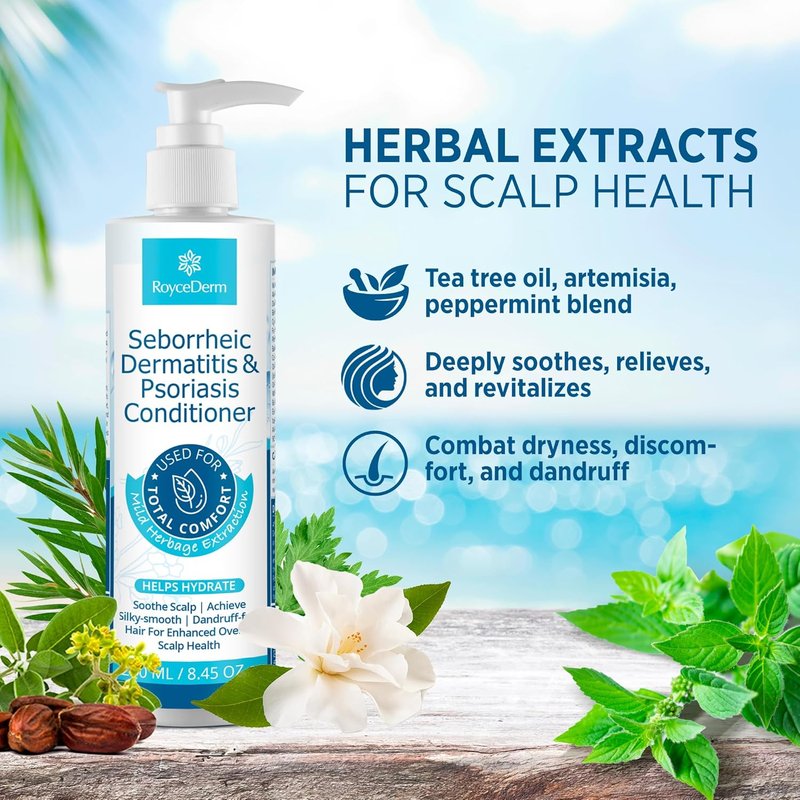 Roycederm Psoriasis Shampoo & Conditioner Bundle - Dry, Itchy Scalp Relief | Scalp Care Set