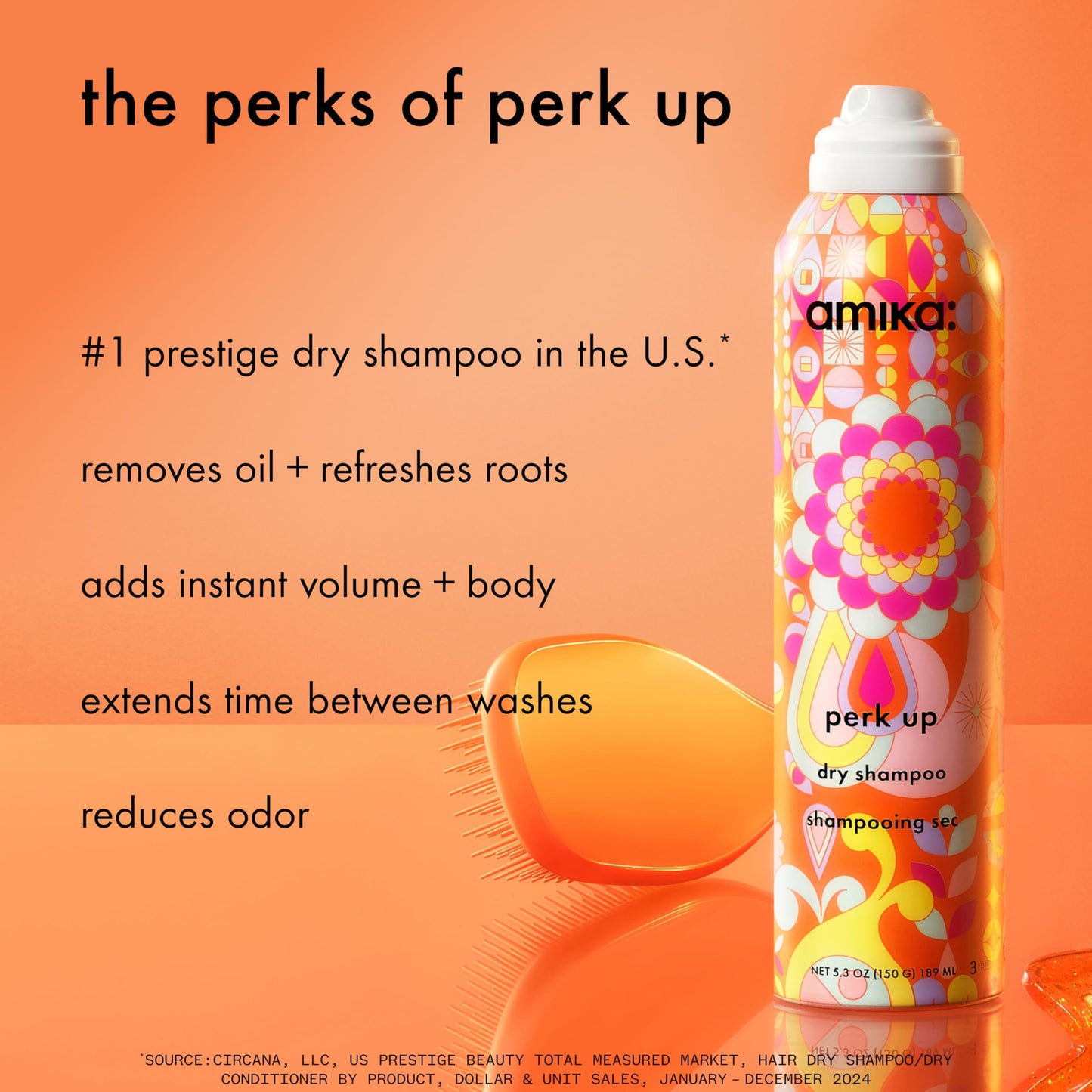 amika perk up talc-free dry shampoo, 1.8oz