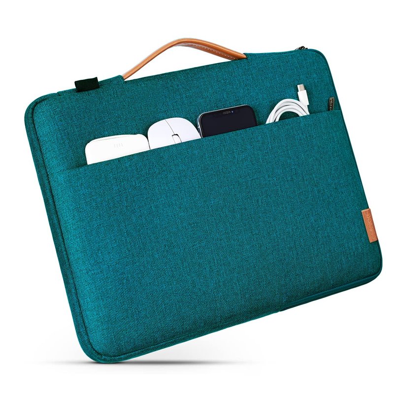 DOMISO 17 inch Laptop Sleeve Protective Case Cover Compatible with 17-17.3 inch HP Dell ASUS Lenovo Chromebook,Waterproof Computer Cases Bag with Shoulder Strap,Teal