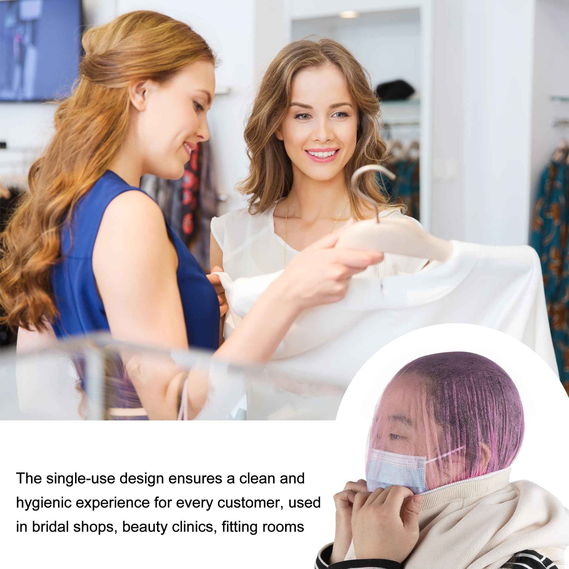 CAIRIAC Fashion Face Mask for Makeup Protection, Disposable Face Cover for Changing Rooms and Bridal Shops, Ideal for Estheticians and Makeup Artists (Pink 100 Pcs)