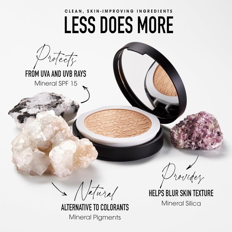 bareMinerals Original Pressed Powder Foundation - Talc-Free, SPF 15, Luminous Finish | Vegan, Buildable Coverage