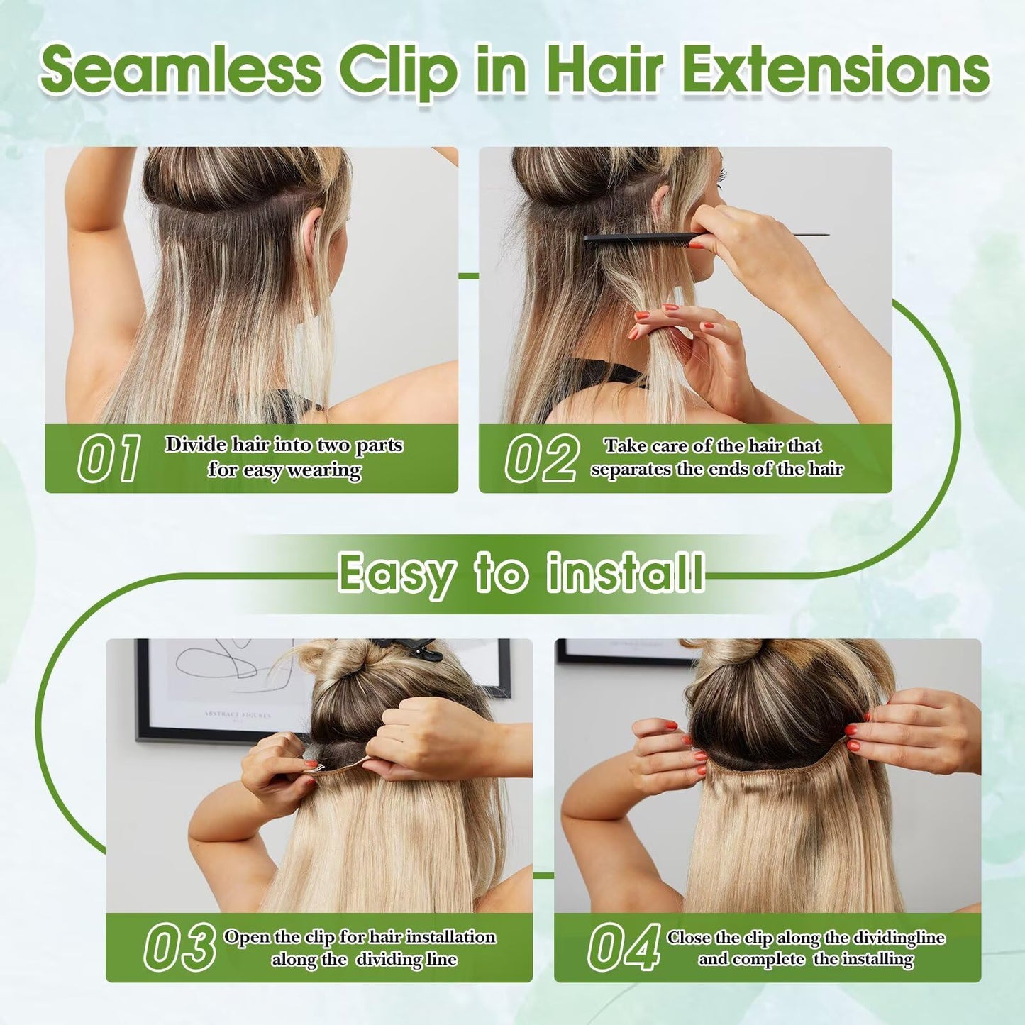 Dark Brown Clip in Hair Extensions Real Human Hair 16inch 8pcs/65g Lightweight Straight Remy Human Hair Clip in Extensions for Women Dark Brown Seamless Human Hair Extensions Clip ins Double Weft