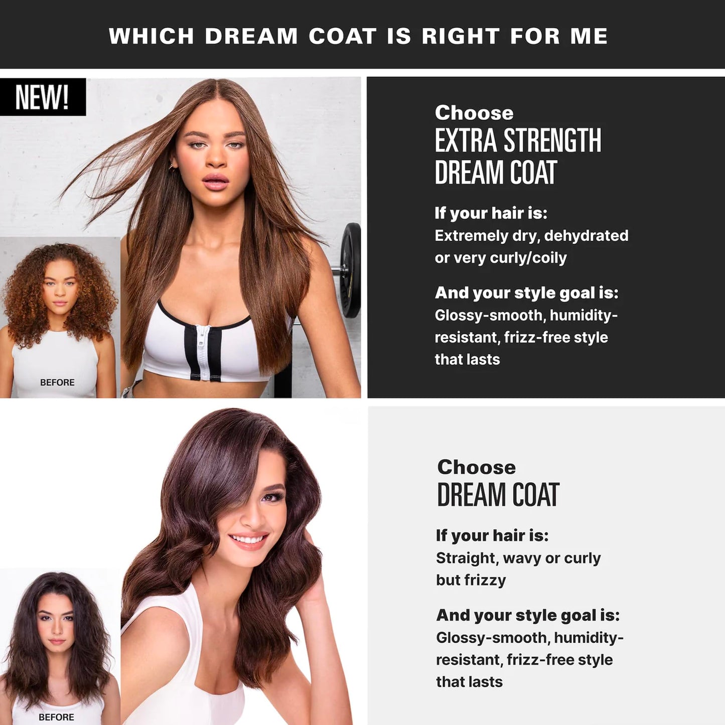 COLOR WOW Extra Strength Dream Coat, 1.7 fl oz – Powerful, anti humidity treatment for extremely frizz prone hair, glassy smooth, straight + resistant styles up to 3-4 washes