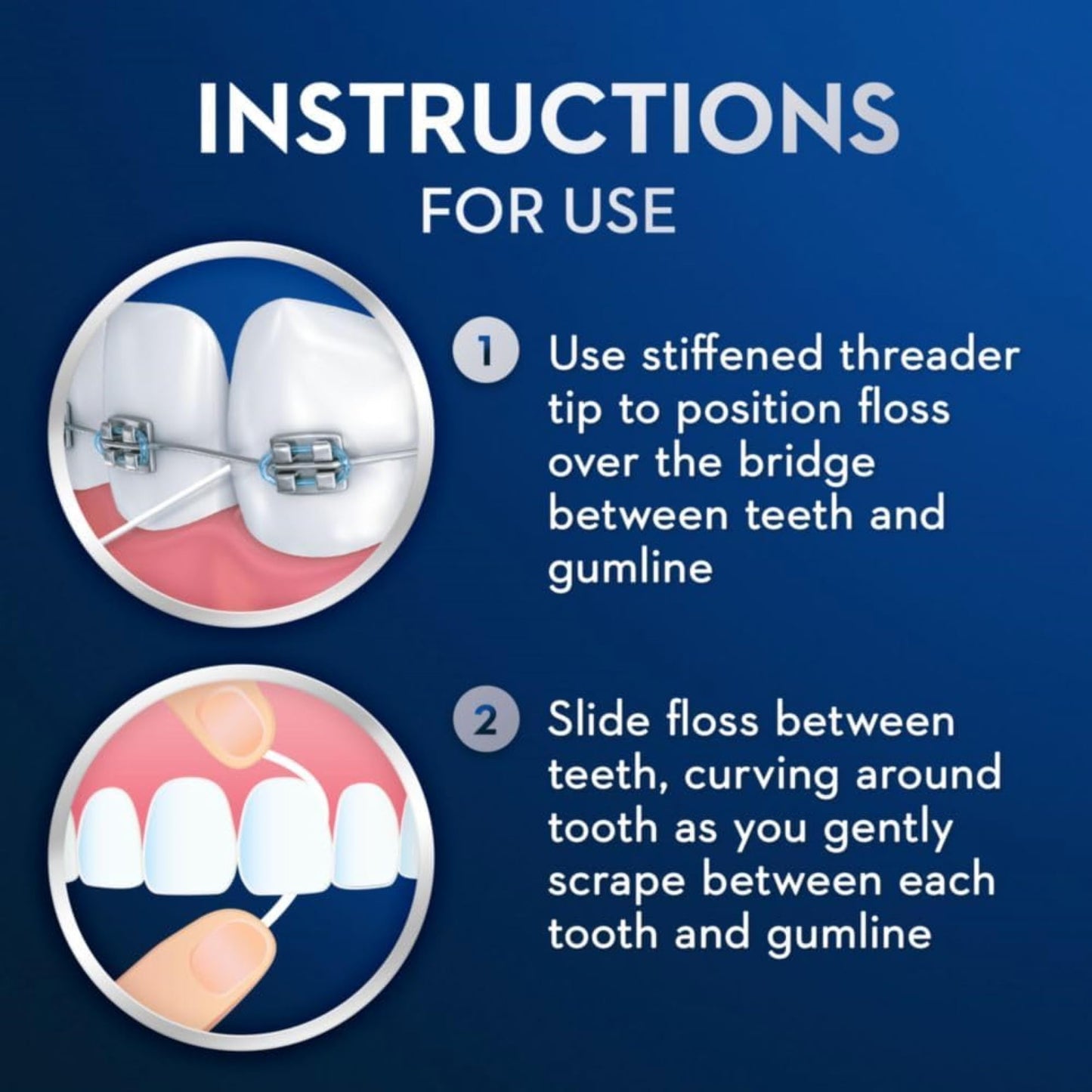 Oral-B Threader Floss 30 Count: 6 Envelopes of 5 Threaders (Pack of 5)