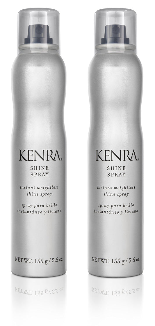 Kenra Professional Shine Spray | Instant Weightless Shine Hairspray | Tames Frizz & Flyaways | Enhances Color Vibrancy | Lightweight, No Hold | All Hair Types | 5.5 oz (2-Pack)
