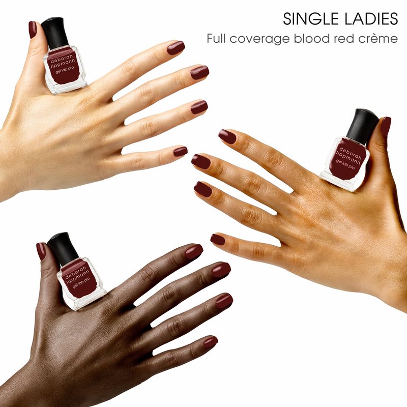 LIPPMANN Deborah Gel Lab Pro Nail Polish Treatment Enriched for Health, Wear, and Shine No Animal Testing, 21 Free, Vegan Red and Purple Colors