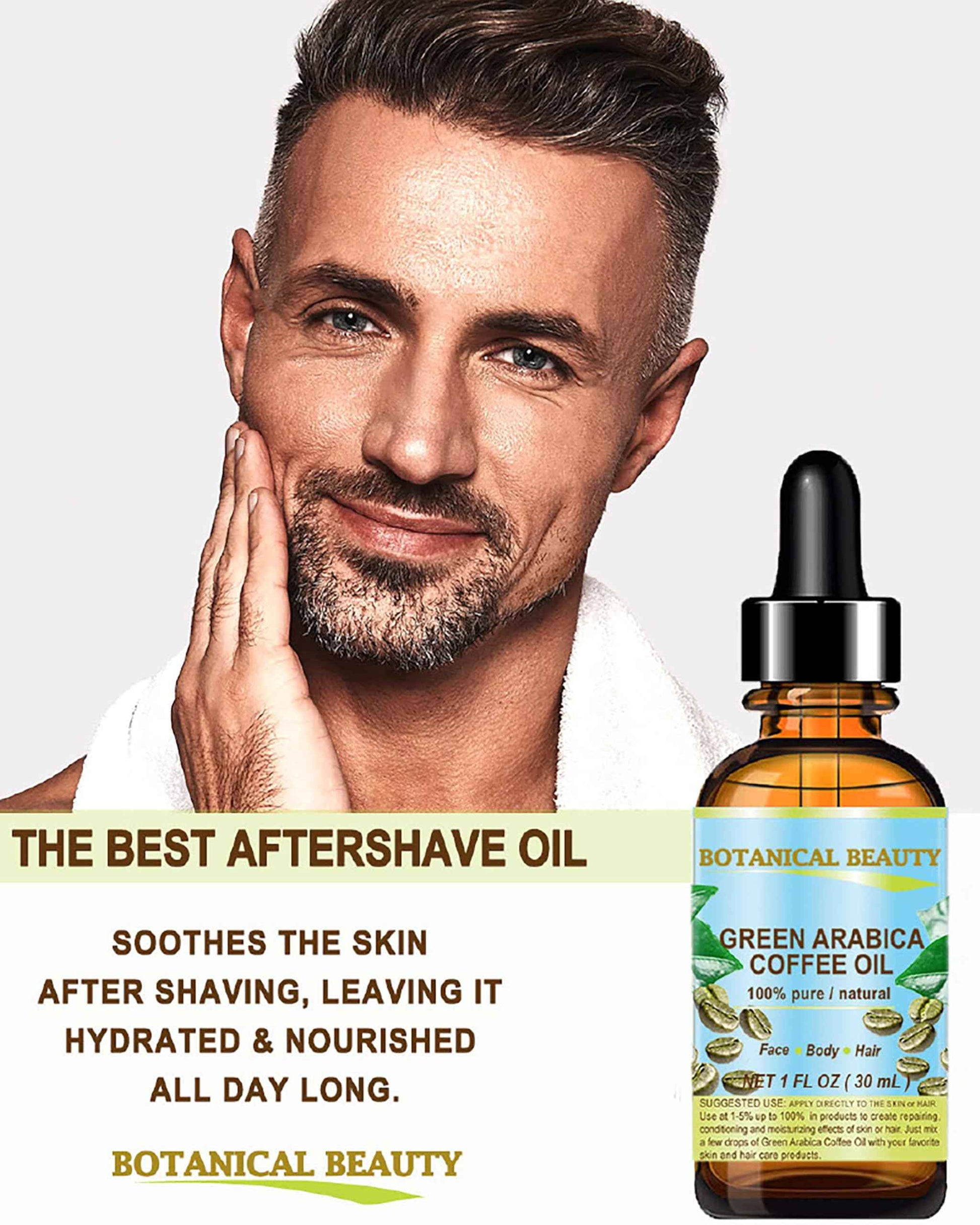 Botanical Beauty GREEN ARABICA COFFEE OIL Brazilian 100% Pure Virgin Unrefined for Face, Skin, Hair, Lip, Nails. Anti - Aging Face Oil (1 Fl Oz)