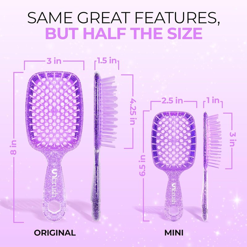 FHI Heat Mini Detangler Brush - Pain-Free Brushing for All Hair Types | Durable Anti-Static Bristles, Lightweight Design