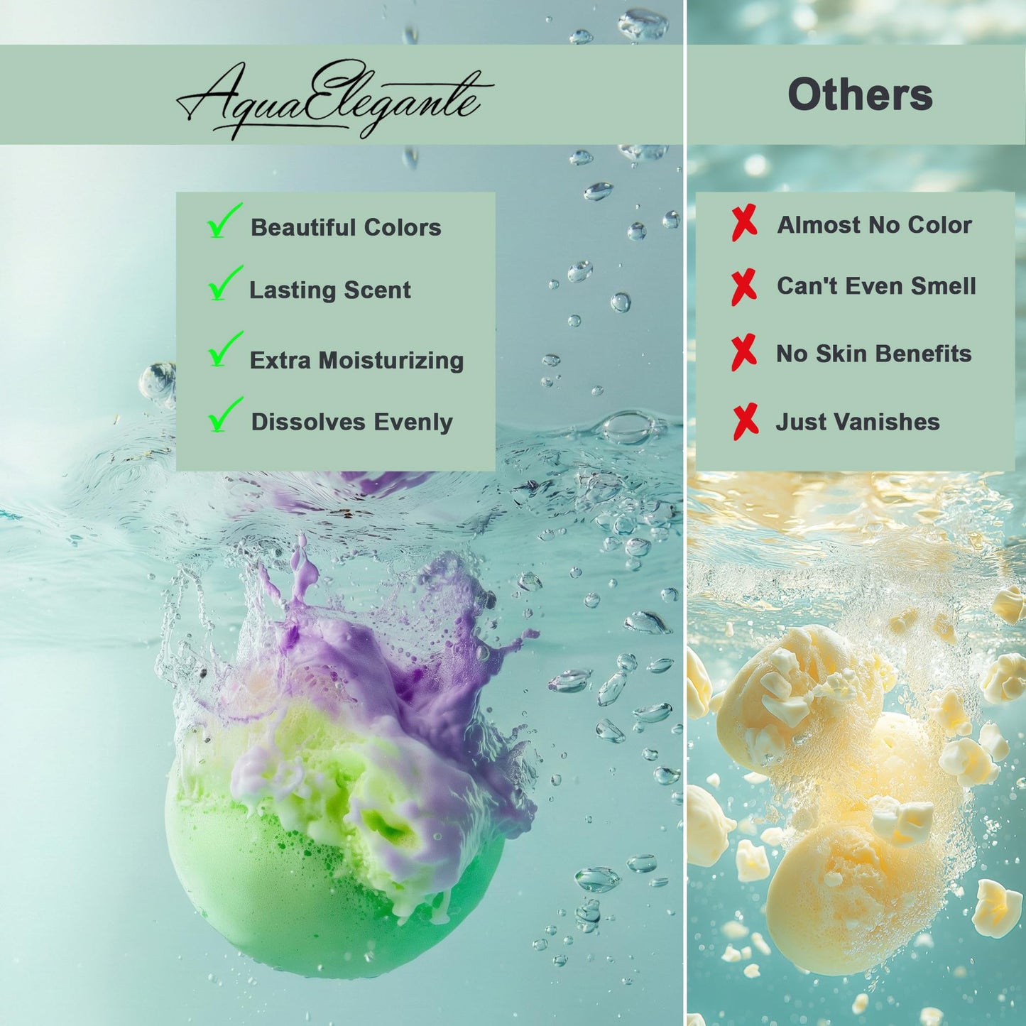 Aqua Elegante Tropical Fruit Bath Fizzies Set - 12 Large Bubble Bathbombs with Natural Essential Oils and Moisturizing Shea Butter + Coconut Oil in Fruity Scents - Vegan Baths Bomb Gifts for Women