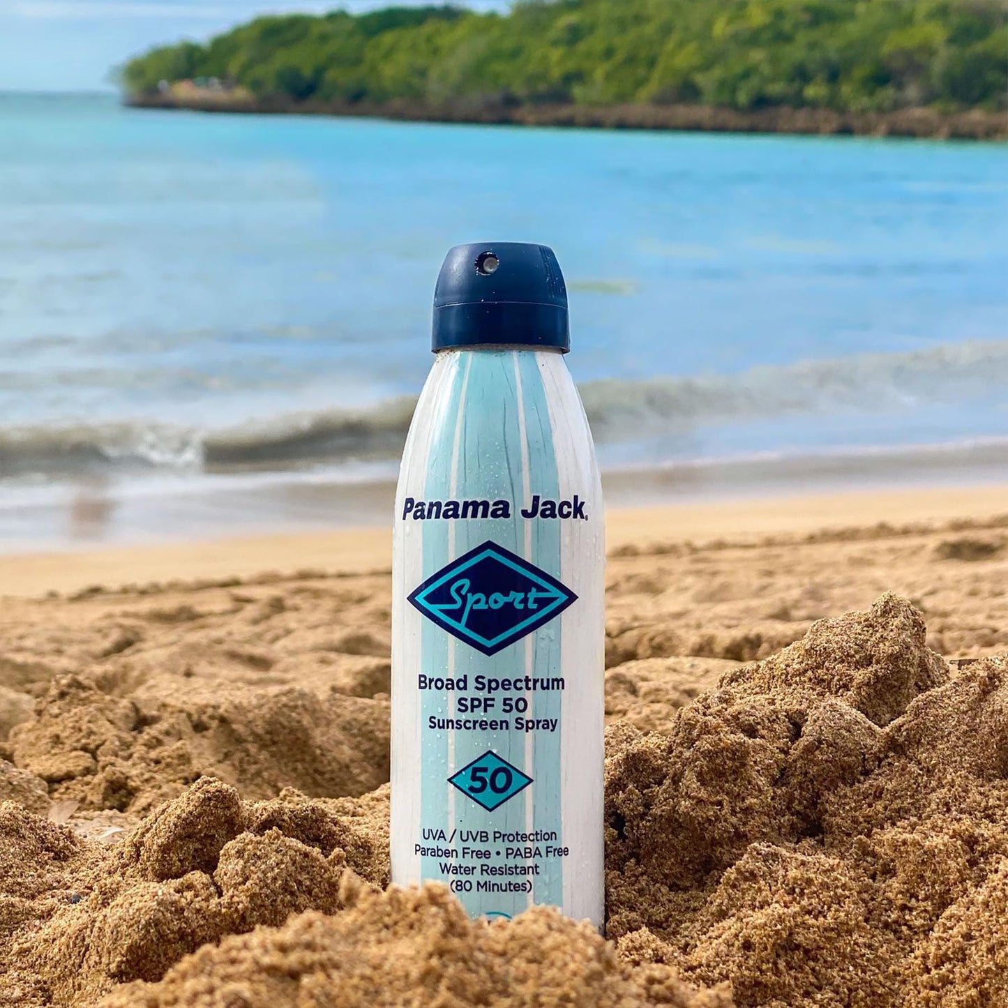 Panama Jack Sport Sunscreen Spray - SPF 50, Broad Spectrum UVA/UVB Protection, PABA, Paraben, Gluten & Cruelty Free, Water Resistant (80 Minutes), 5.5 OZ (Pack of 2)